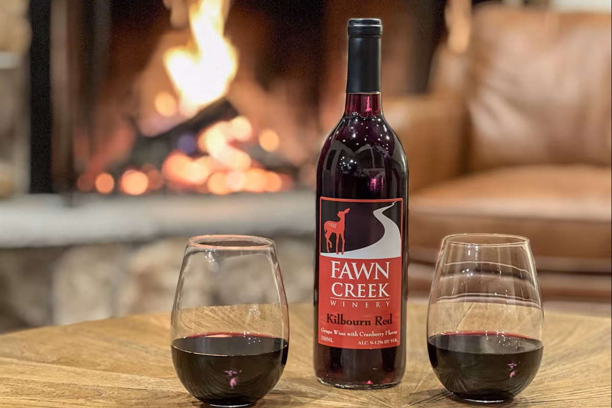 Fawn Creek winery is located just a short dirve away.  Enjoy live music and wine tastings.