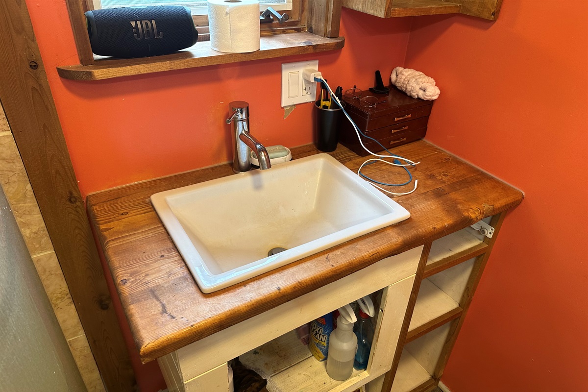 Sink in Bathroom - No Toilet inside of the house