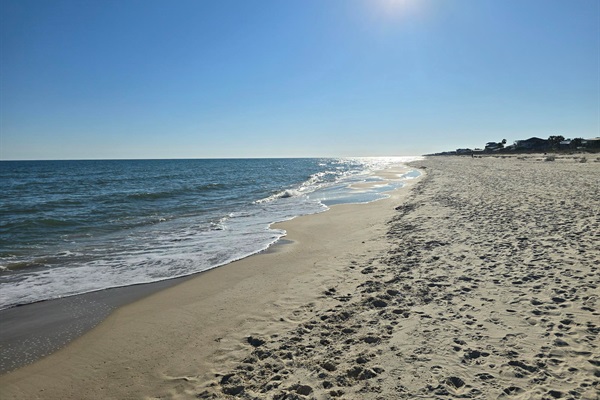 St. George Island Beach, just two short blocks form the St. George Island Cottage