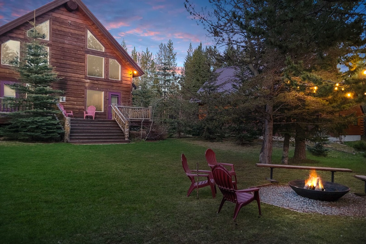 Ample parking, fire pit, hot tub, big yard, and horseshoe pits!