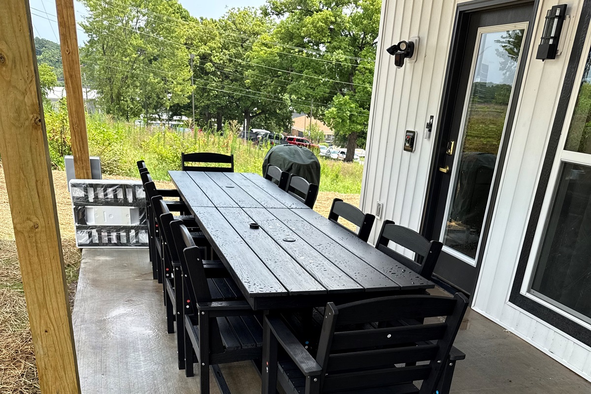 Lower patio seating