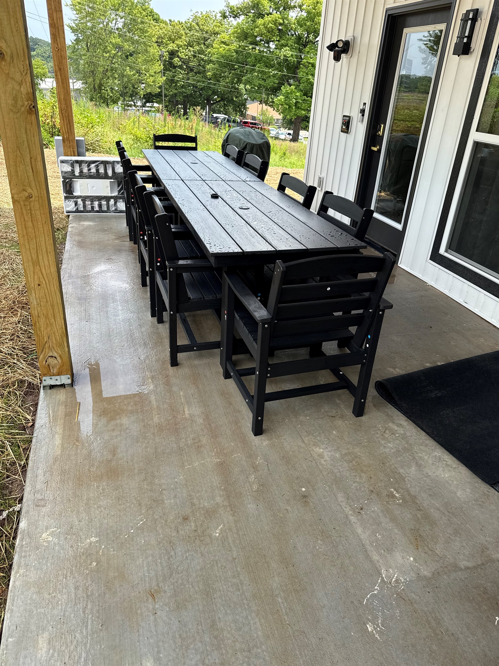 Lower patio seating