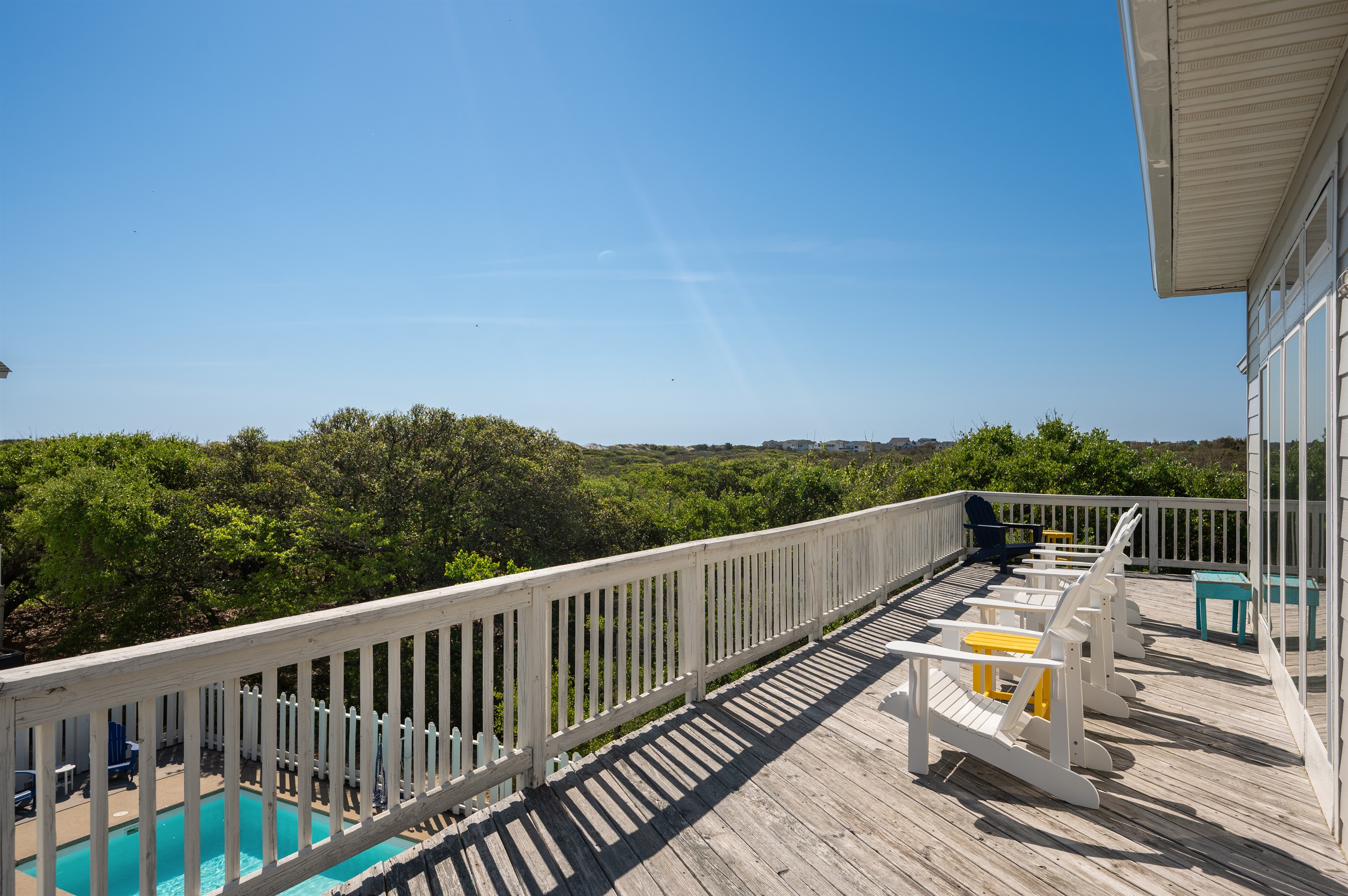 Perfect spot for morning coffee, evening drinks, or relaxing after the beach.