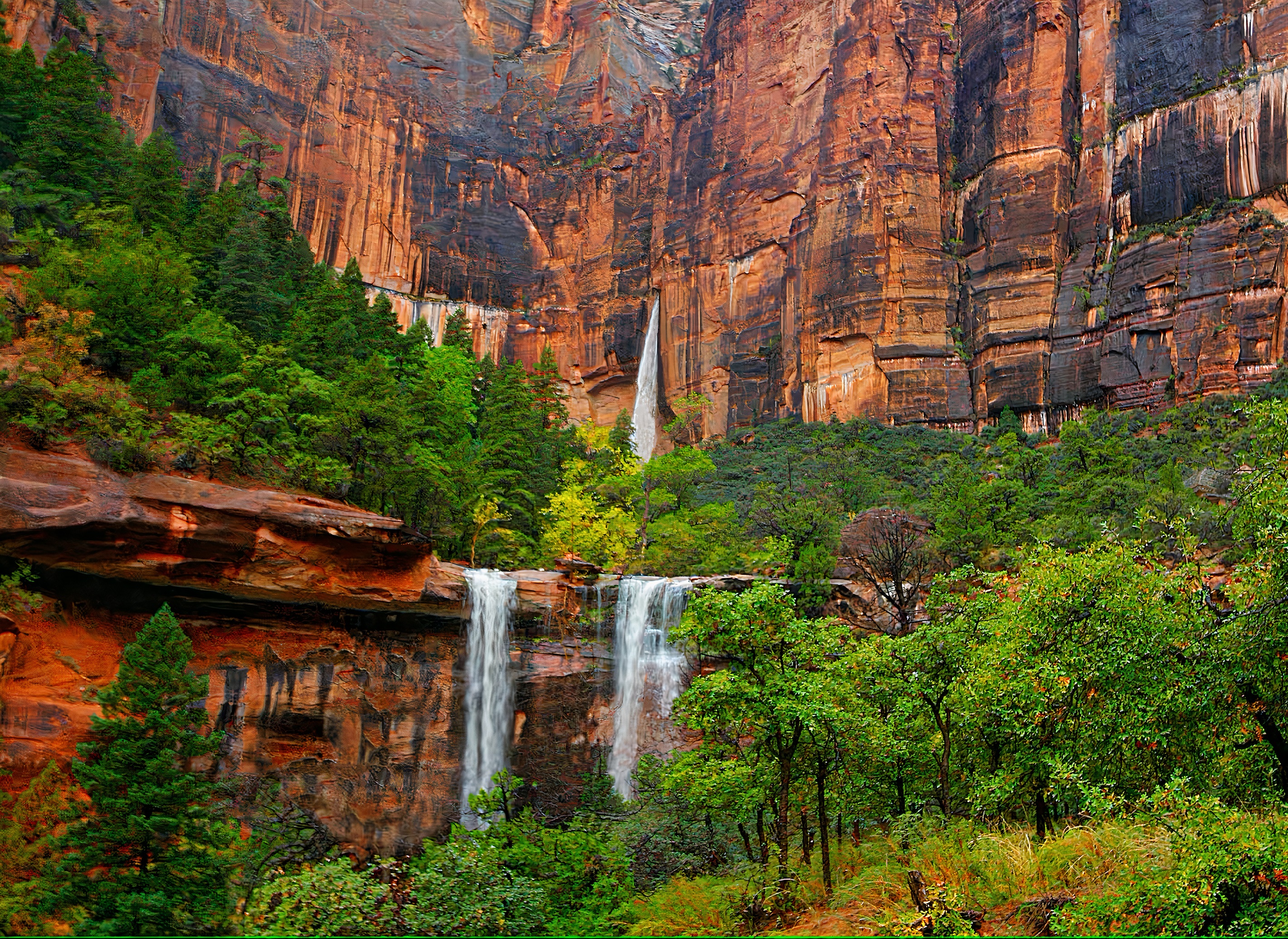 Zion's waterfall and many hiking trails are just minutes away.