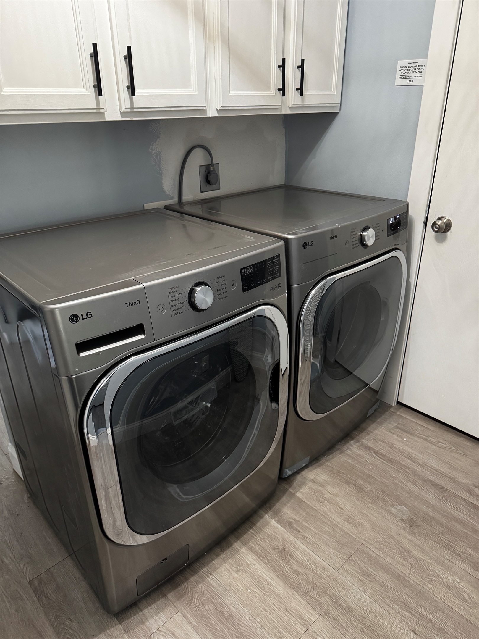 New washer and dryer