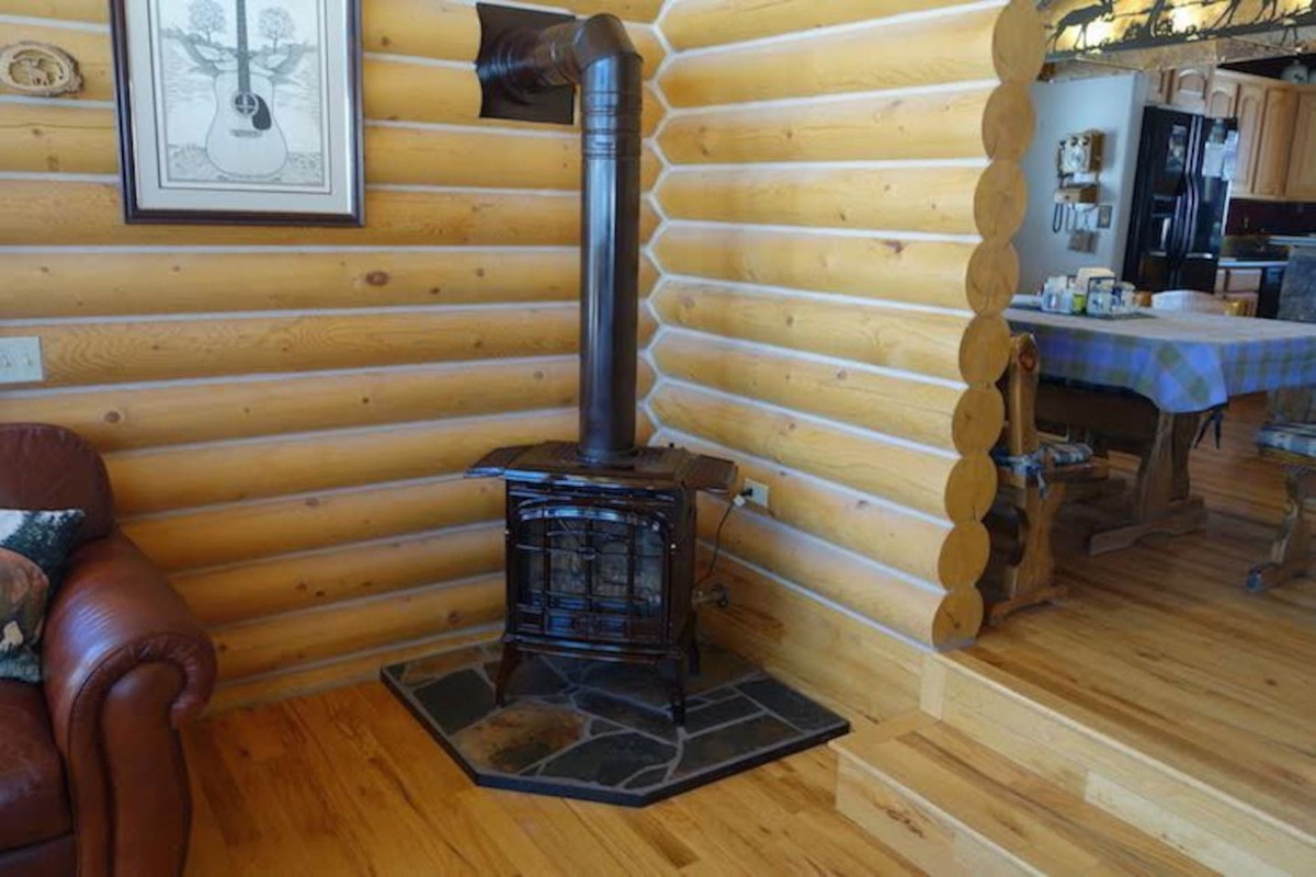 Enjoy sitting around a cozy, traditional fireplace at the end of a long day of outdoor adventure.