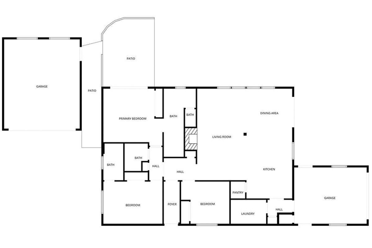 Layout of Harleys Hideaway