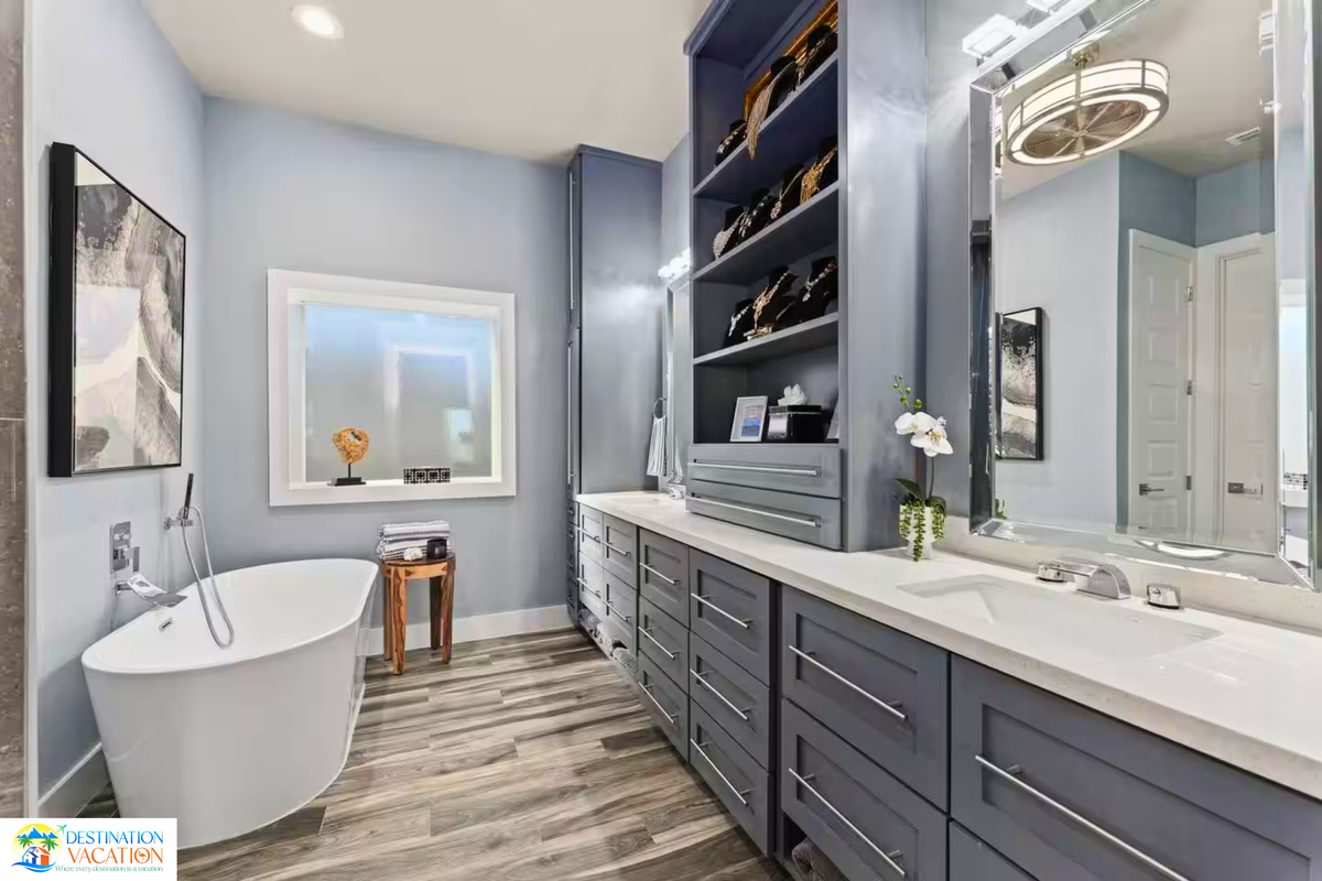 A relaxing retreat where every bathroom detail shines.
