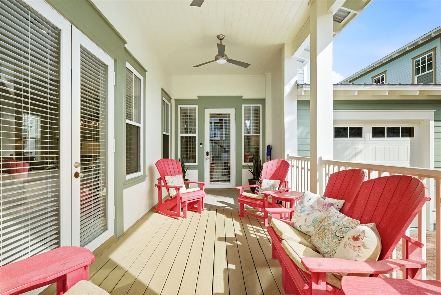 Perfect spot for morning coffee or sunset cocktails—our spacious front porch features comfortable seating.