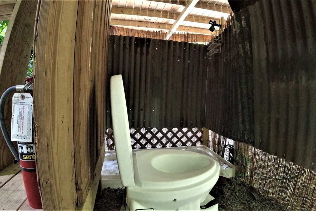 Shower (not hot) and compost toilet