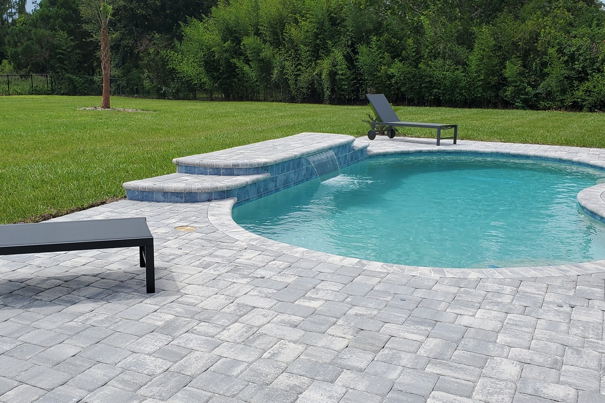 Pool and sun loungers