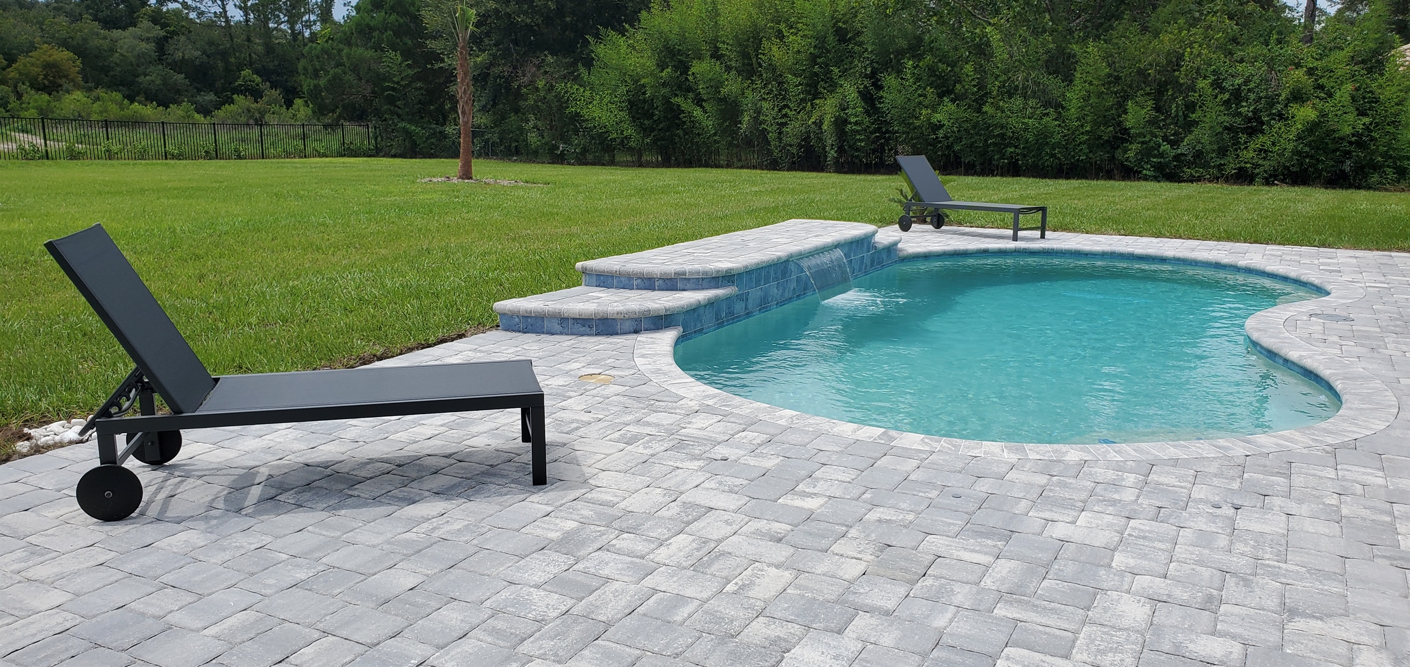 Pool and sun loungers