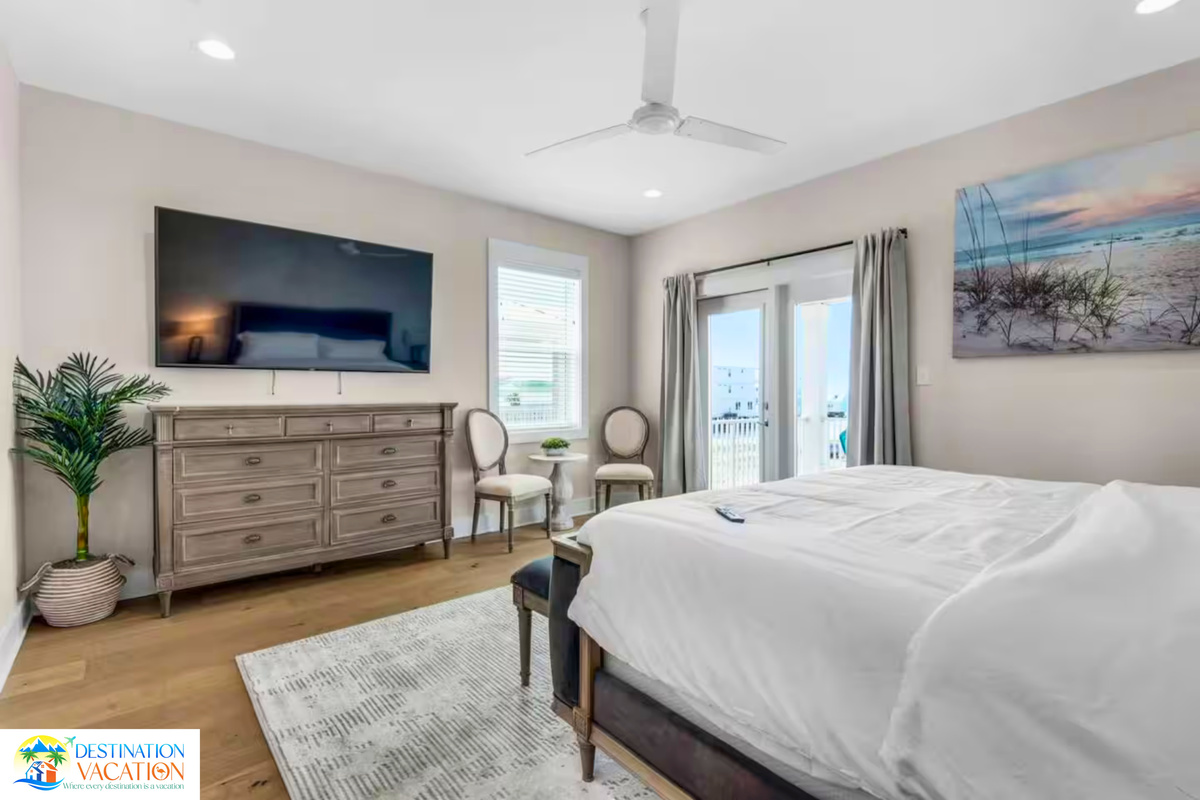 Comfortable furnishings make every night feel restful.