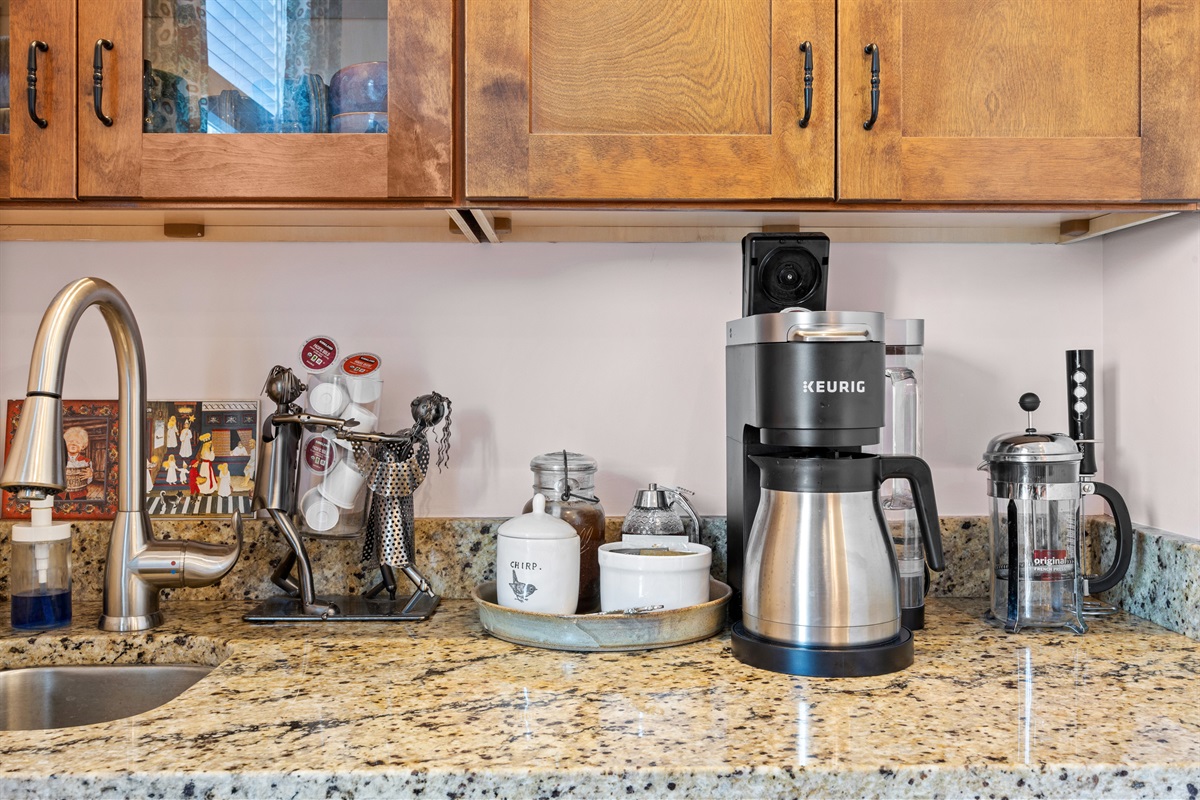 Cozy coffee setup, perfect for your morning brew.