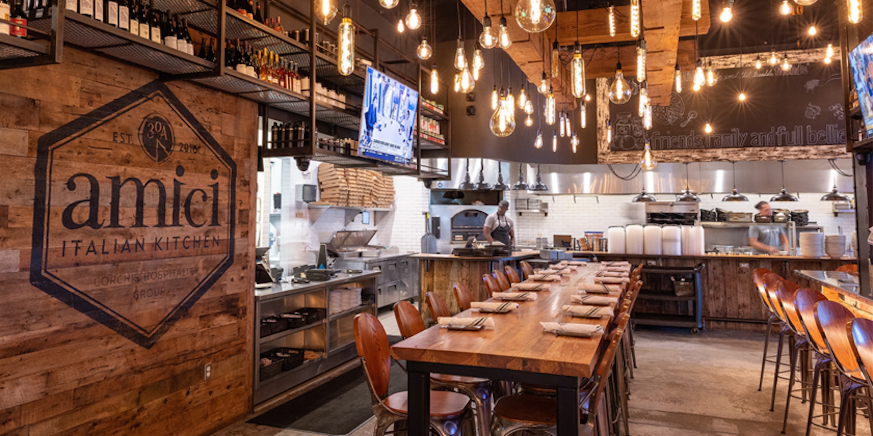 Amici 30A is your go-to for fresh Italian, wood-fired pizza, and award winning happy hour—casual, delicious, and just minutes away! Happy hour specials 3-6pm everyday, all gourmet pizza's just $11, just to name a few.