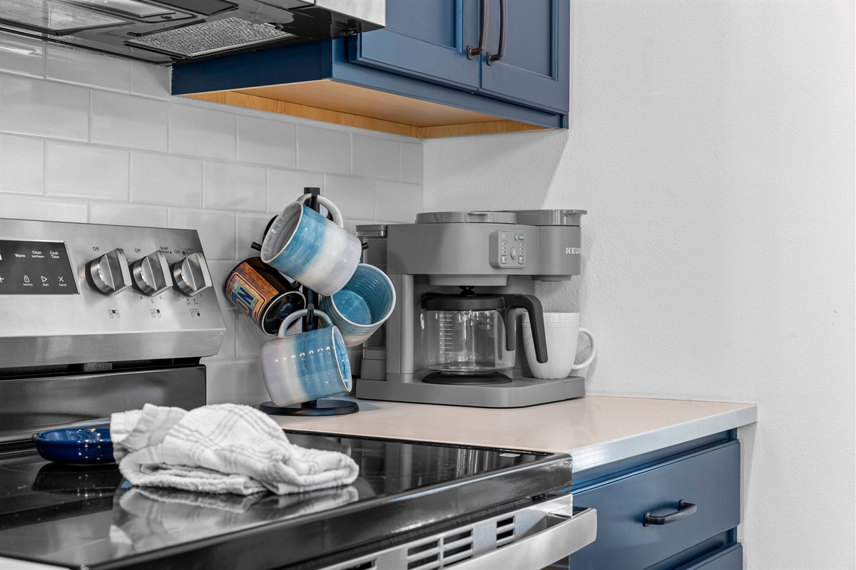 The best days start with a great cup of coffee! A Keurig K-Duo coffee maker to provide both single K cups and drip coffee. 