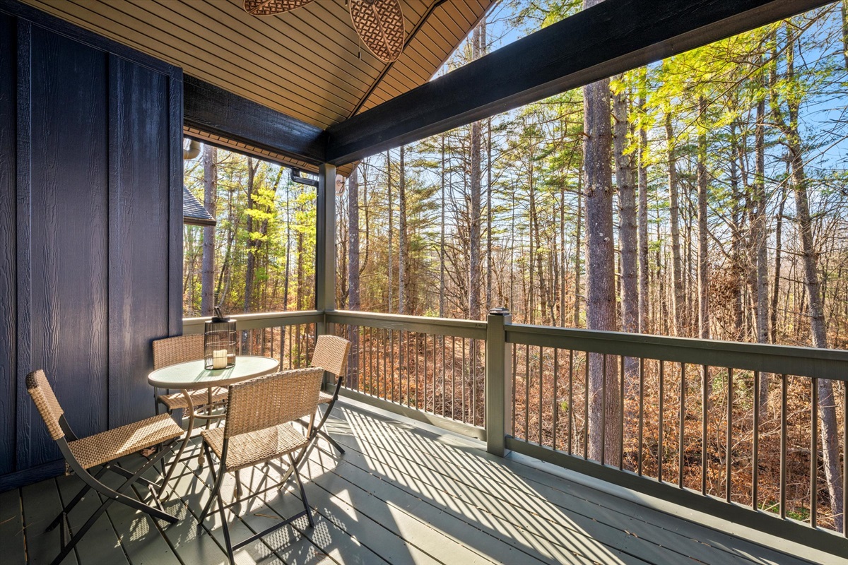 Outdoor space for dining or social gatherings