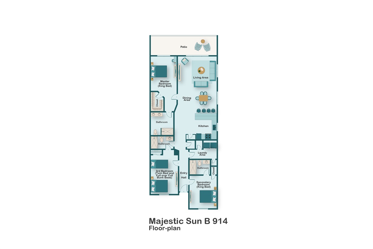 This 9th Floor, CORNER UNIT, 3 Bedroom & 3 Bathroom condo was COMPLETELY REMODELED IN 2022 - Updated Kitchen, Bathrooms with Walk in Showers, New Furniture and Decor - Come Relax!