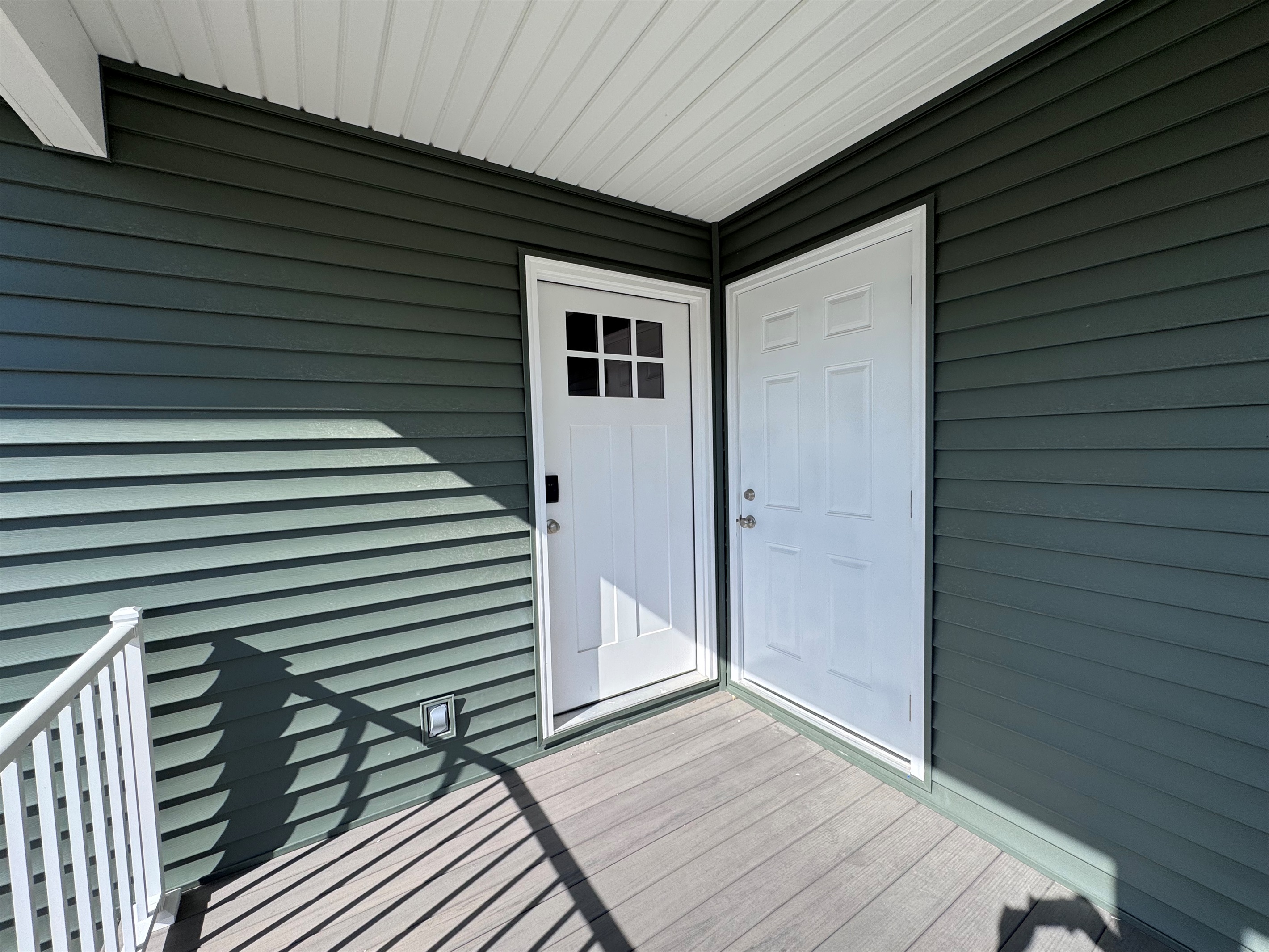 Main entrance (left) and stairwell (right)