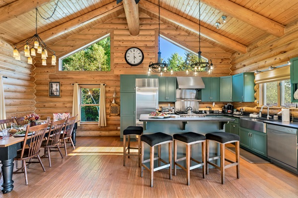 "Whip up meals and enjoy them together in this open, inviting kitchen.