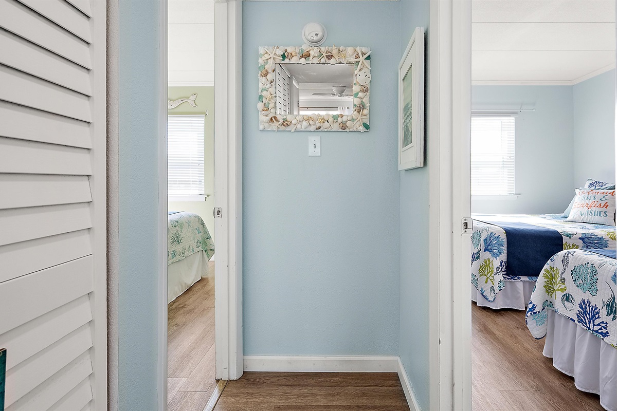 Just across the hall is the 2nd bedroo,m