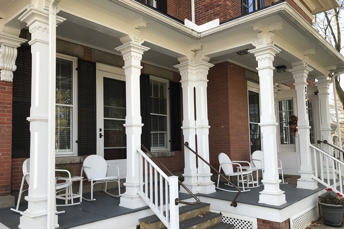 Porch on main entrance outside Apt 3