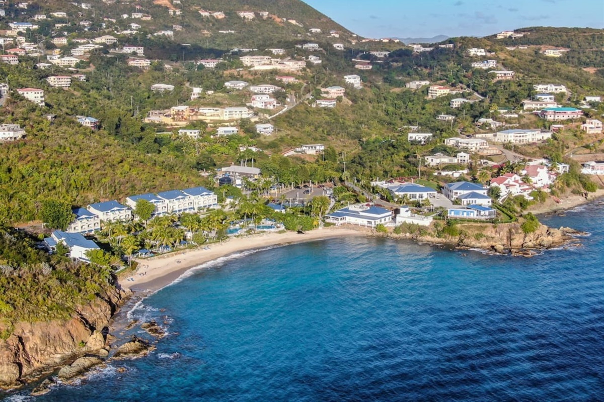 Sandy shores of Limetree Beach just minutes away.