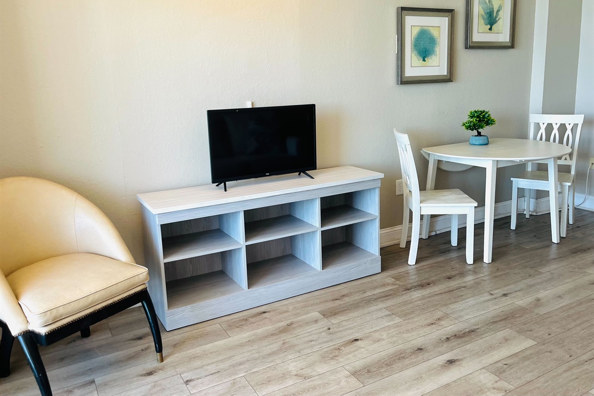 Relax in our cozy and stylish living area
