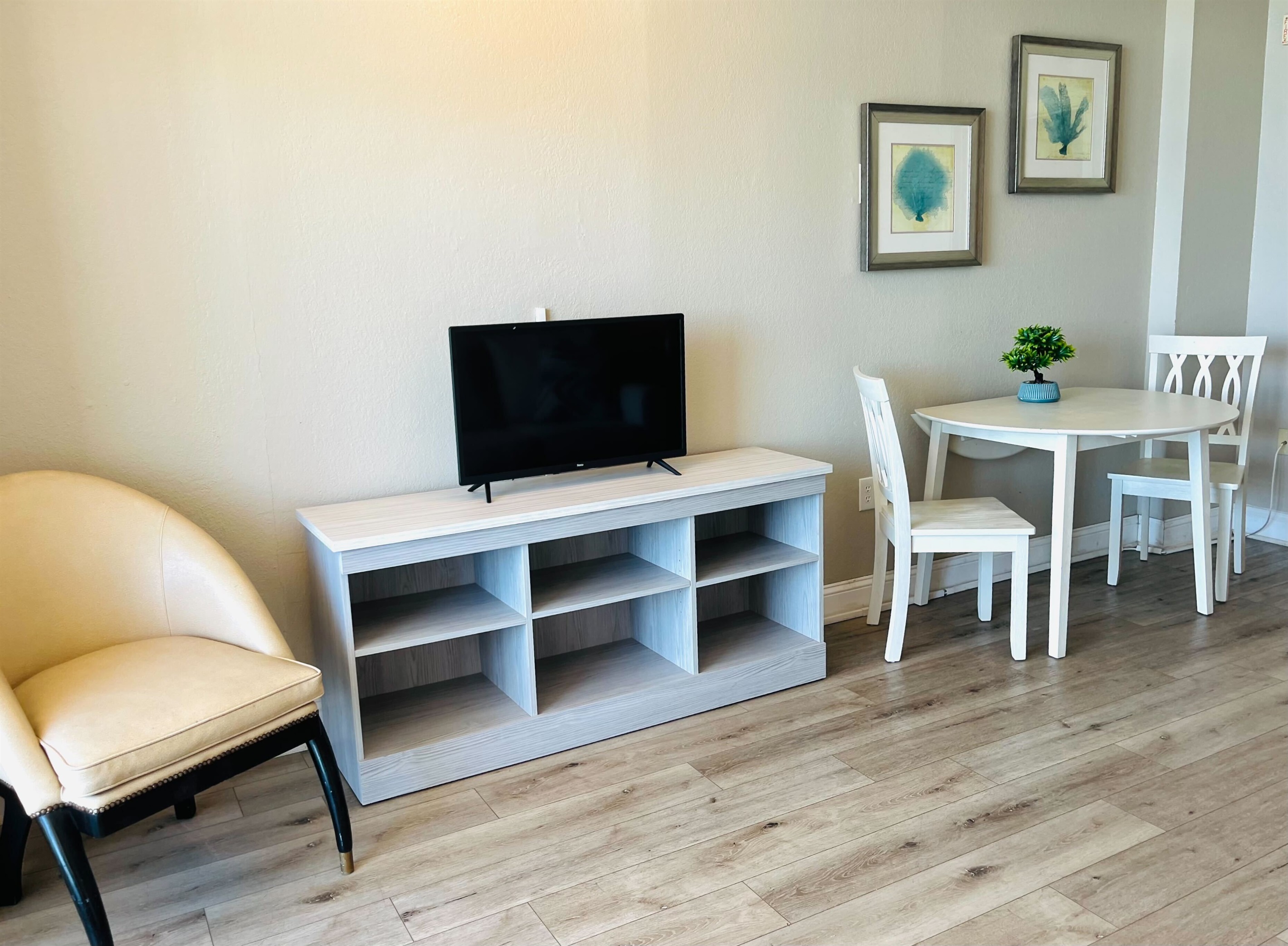 Relax in our cozy and stylish living area