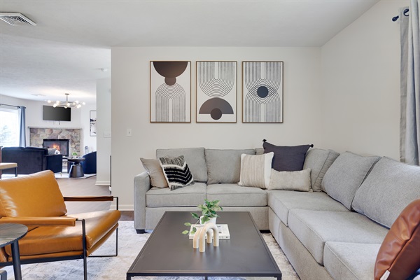 Find your place on the comfy living room sofa.