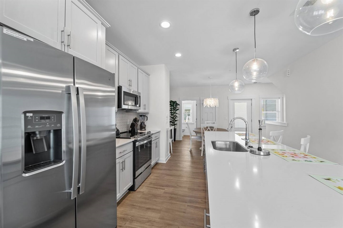 Full kitchen with island