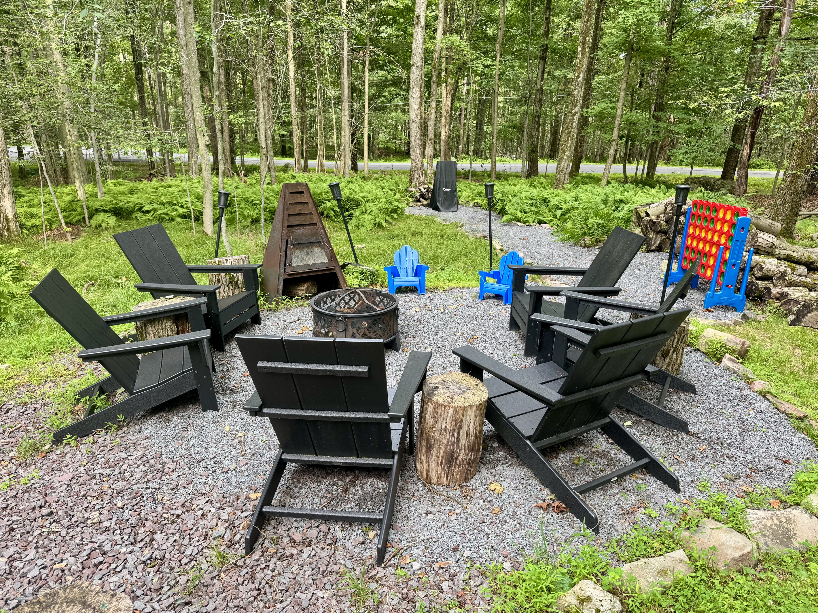 Gather for s’mores, starry skies, and outdoor games