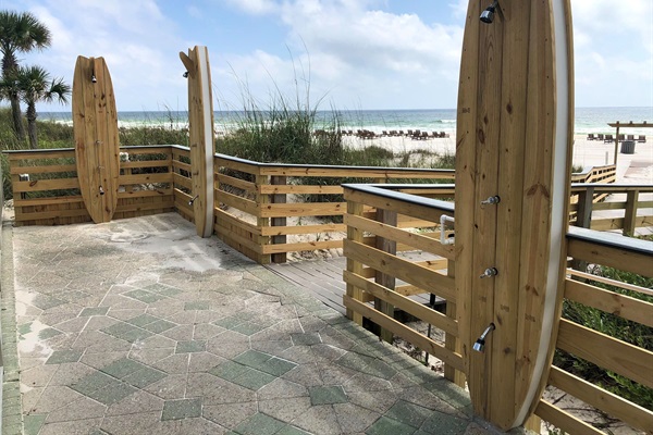 Beach Surfboard Showers