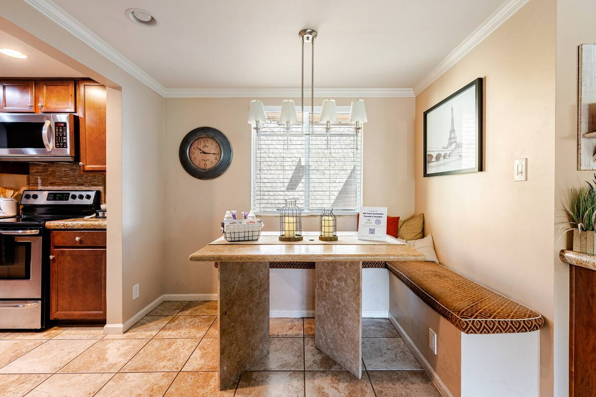Plenty of room to enjoy a meal or get some last minute work done on your laptop.