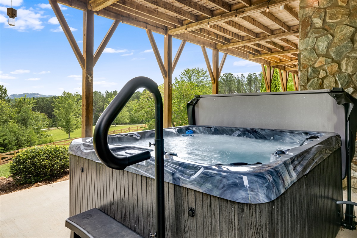 Relax in the hot tub