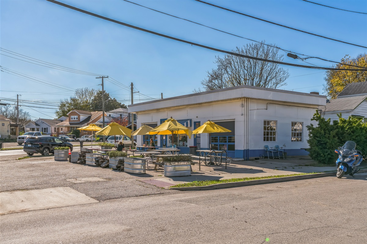 Full Stop Station- a local favorite coffee shop and mini-market. Steps across the street.
