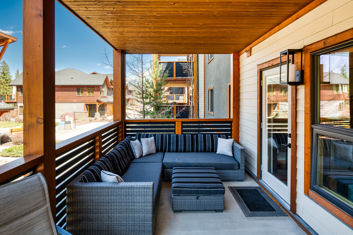Lots of comfortable seating on the outside deck
