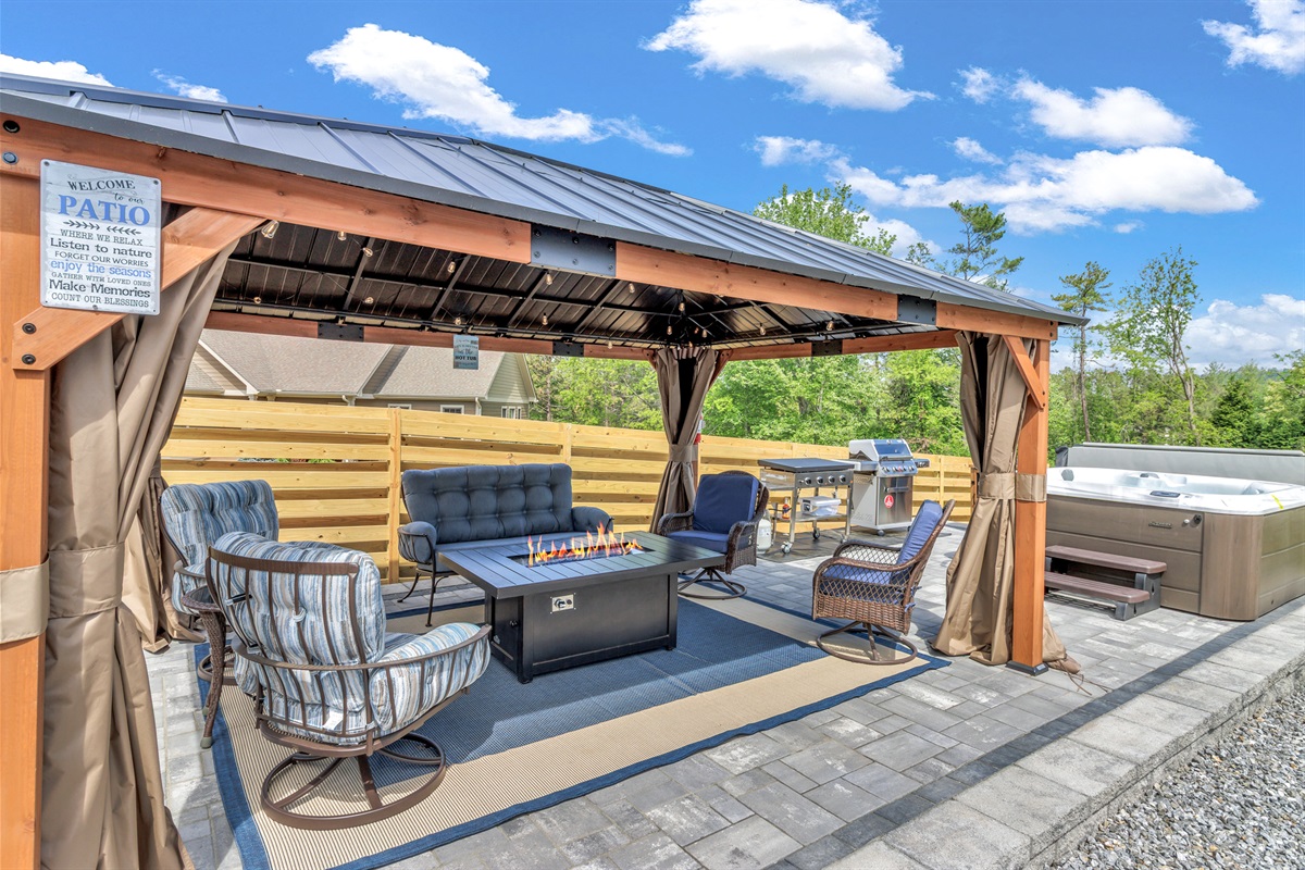 Covered outdoor seating
