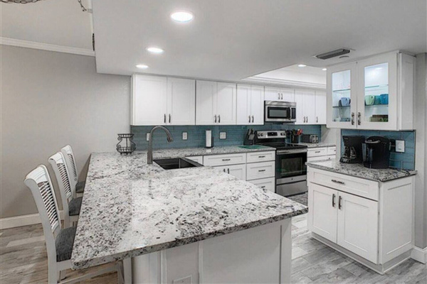 Breakfast bar seating for 3