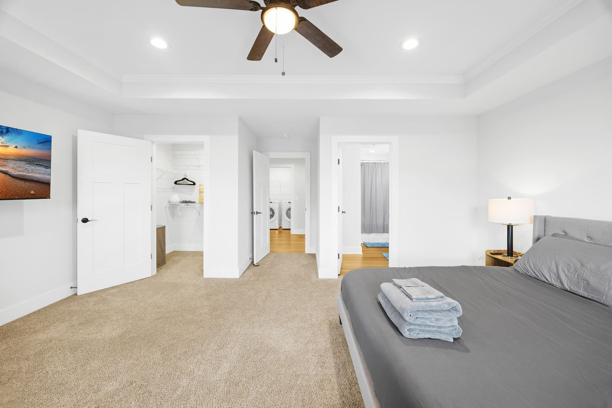 Enjoy the convenience of a walk-in closet and direct access to your private ensuite bathroom. This layout blends elegance with everyday practicality.