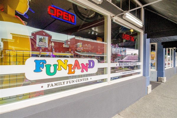 Funland Arcade and Laser tag 6 blocks away.