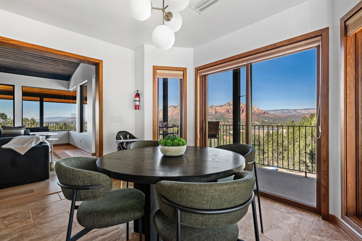 Start your mornings here—coffee, conversation, and sweeping Sedona views.