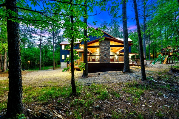 Surrounded by towering pines and peaceful nature