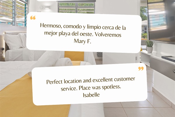 Guest Testimonials: Discover why travelers love this pristine stay in beautiful Cabo Rojo!