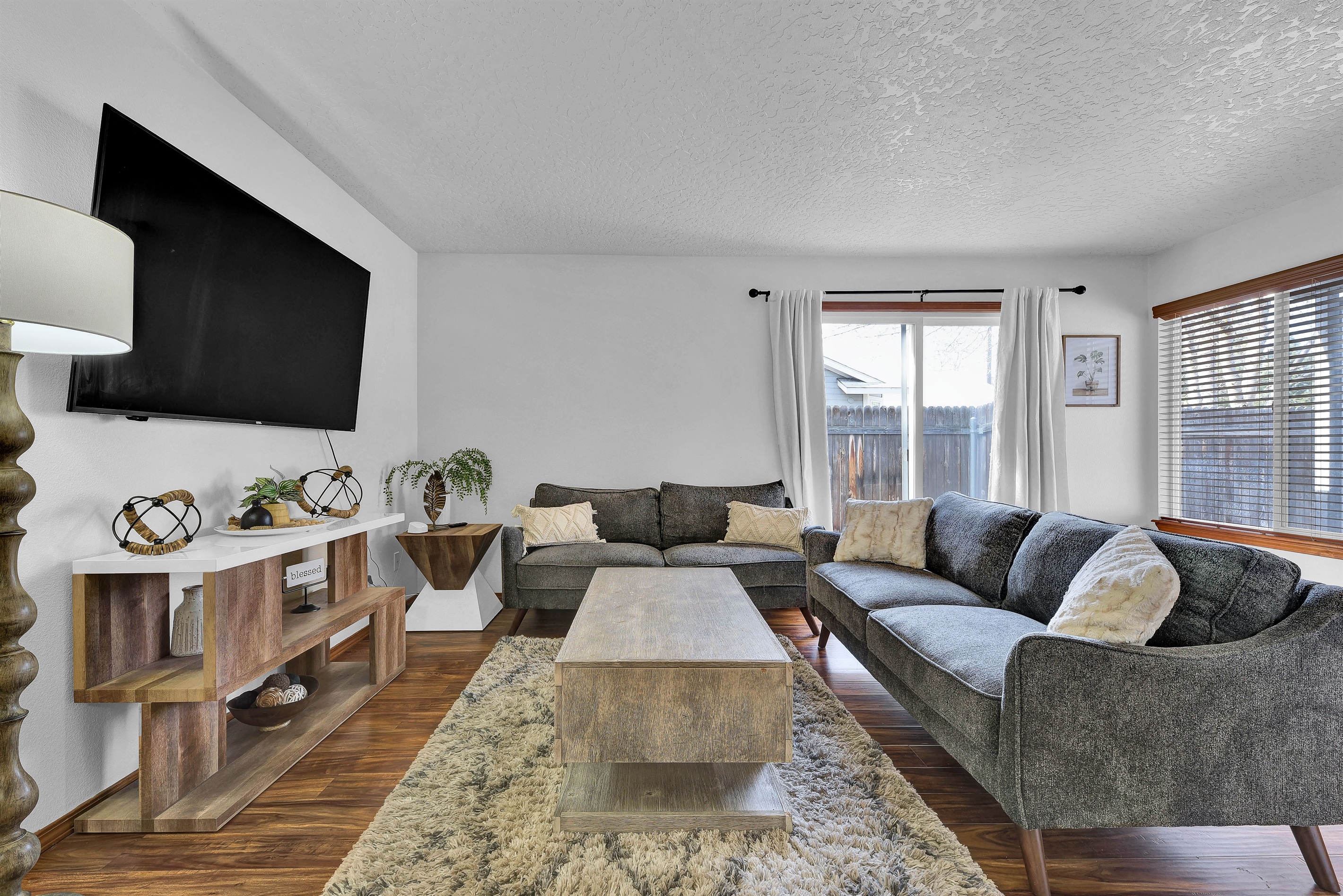 Living Room with large TV and seating