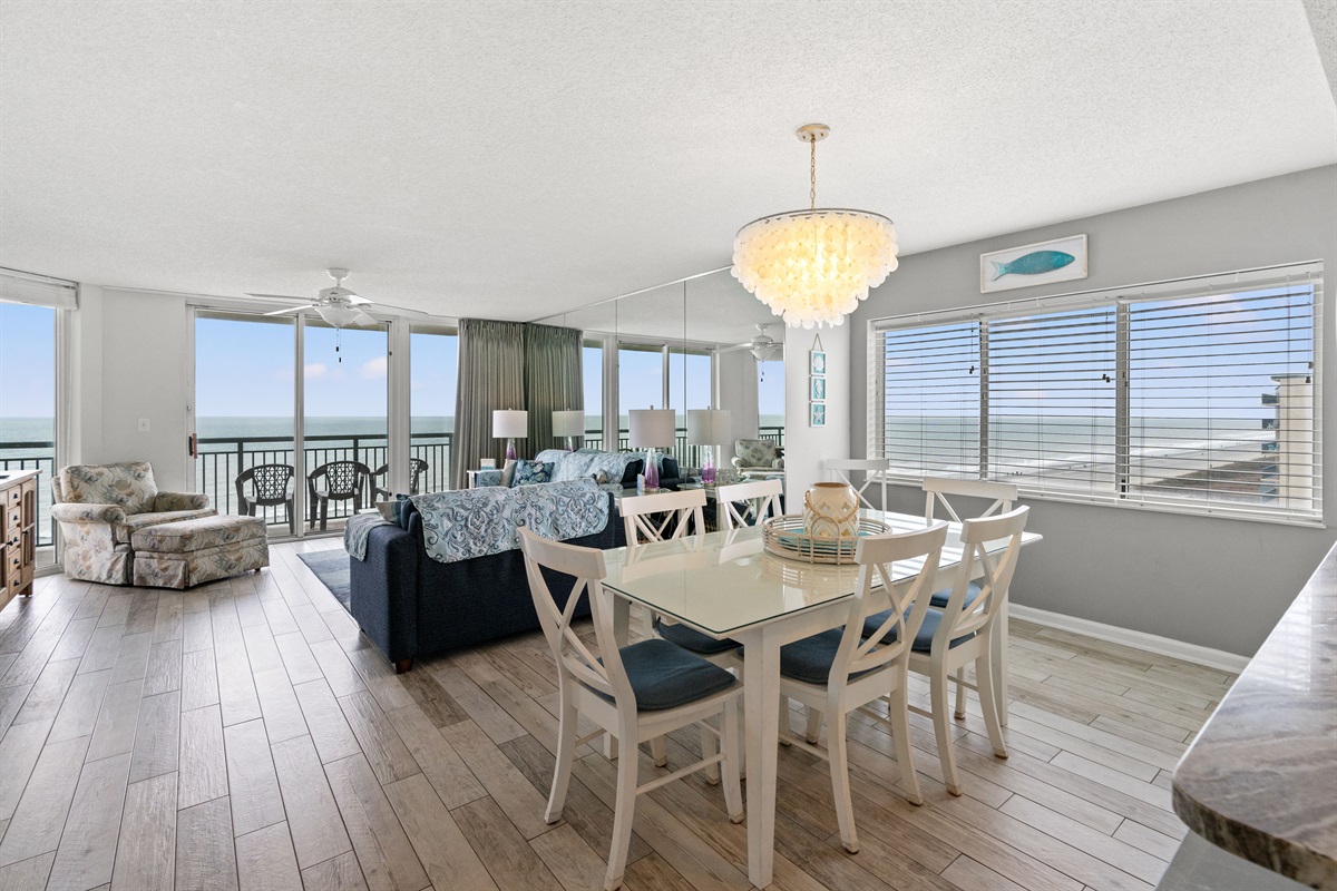 Dining area with seating for 6