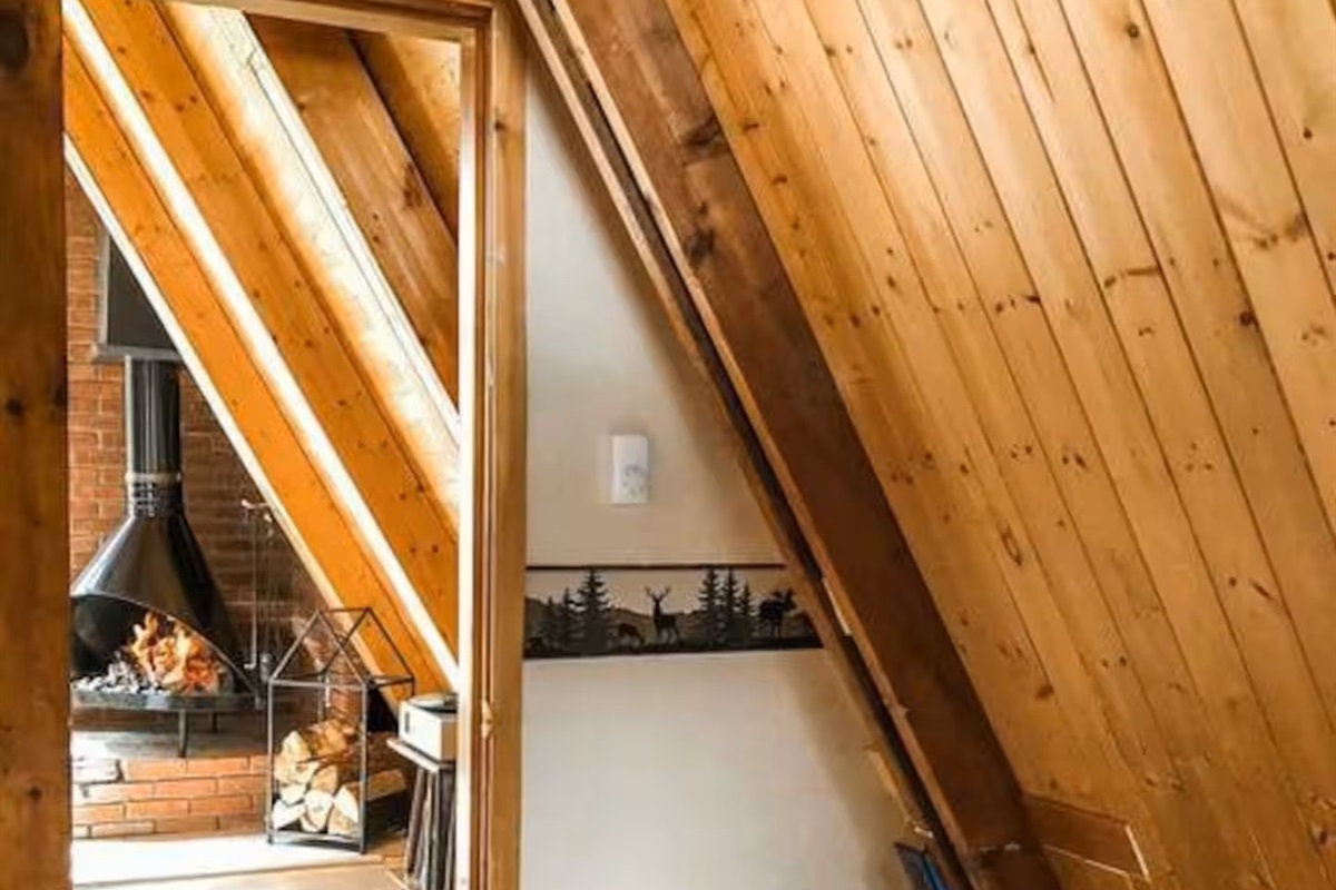 The view from the master bedroom. We love our nights by the fireplace!