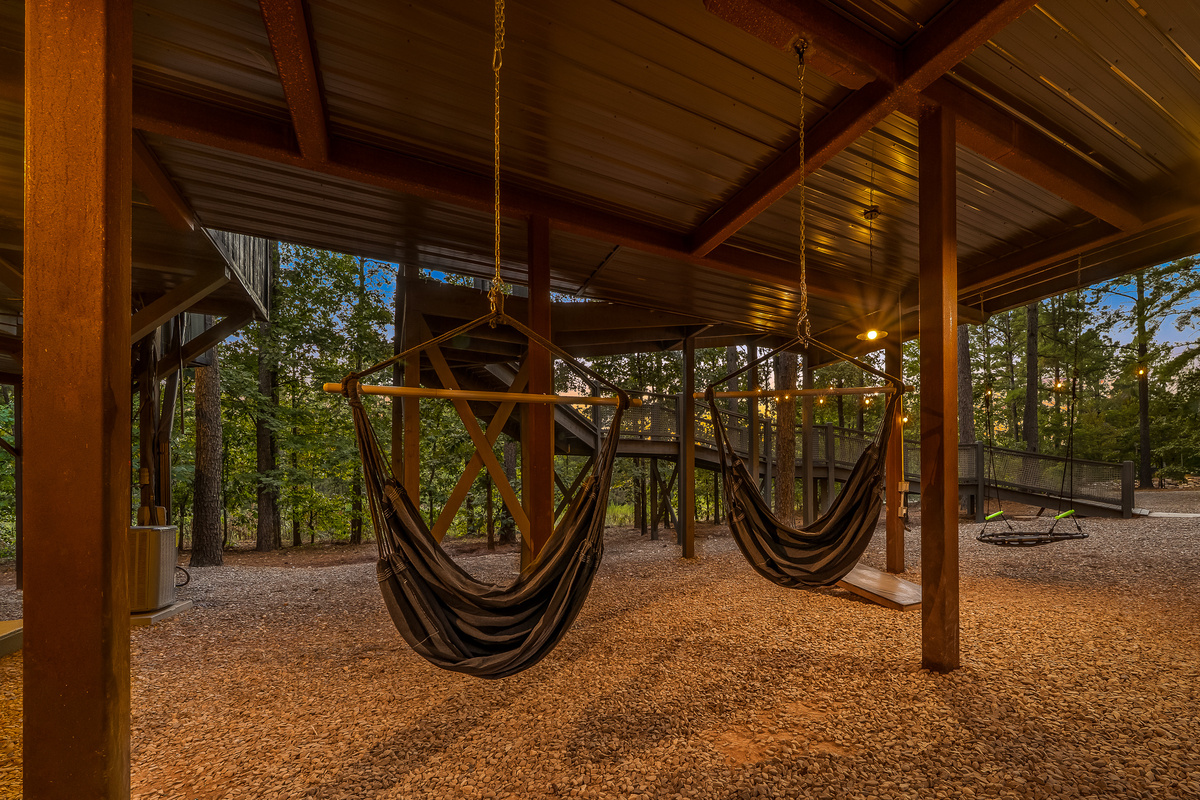 Grab a hammock swing and hang out beneath the trees while the rest of the crew plays nearby.