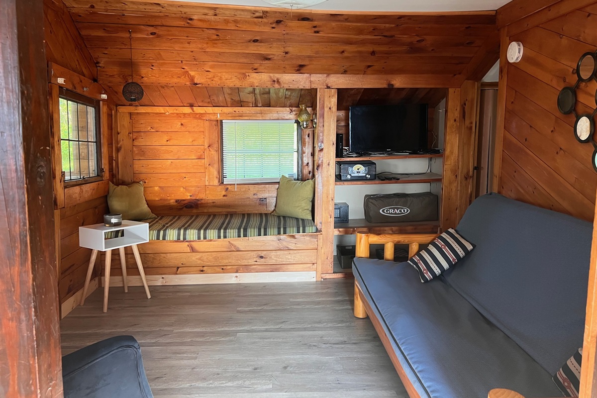 Cozy nook for a nap or laying your head after a fun day.