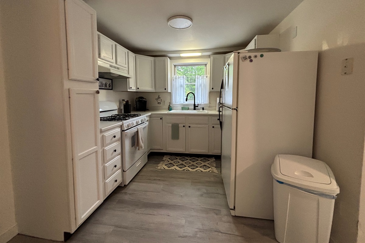Fully stocked kitchen in guest house